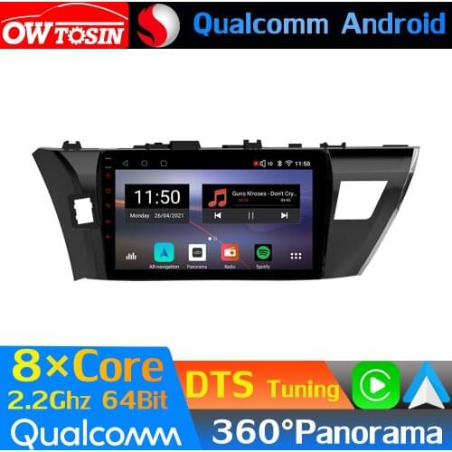 Qualcomm 8Core Android Car Media For Toyota Corolla Altis E170 E180 2013-2017 360 Panoramic GPS Radio CarPlay HDMI WiFi DTS HIFI