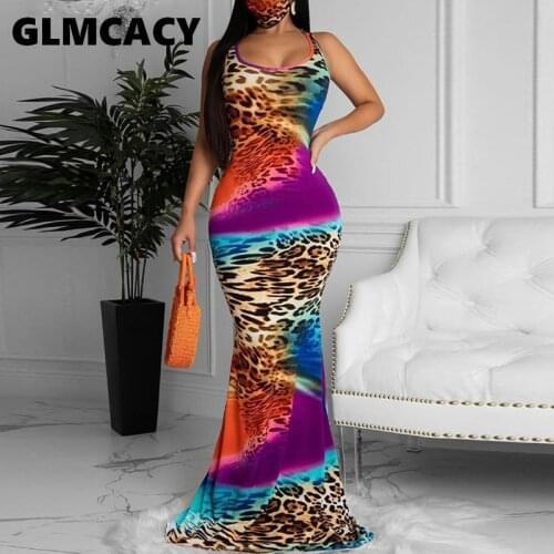 Women Summer Colorful O-neck Sleeveless Mermaid Maxi Dress Vintage Party Long Dresses Vestidos