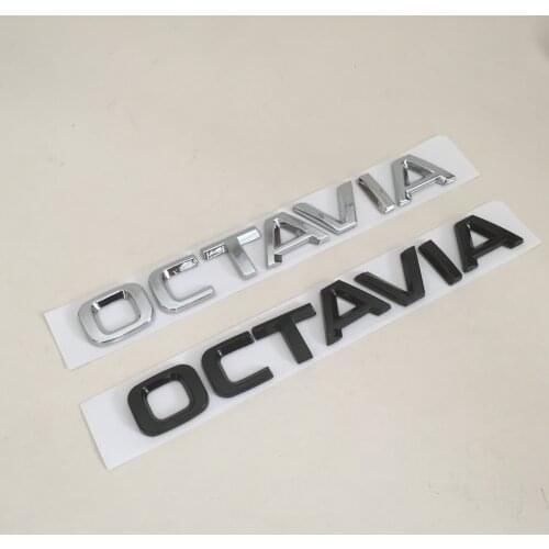 1pcs 3D ABS high quality OCTAVIA car Letter Rear trunk Decals Emblem badge sticker Decal styling auto accessories