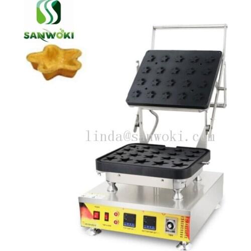 110V 220v Electric Non-stick star shaped Egg Tart Shell Maker waffle cone bowl roaster Tartlet maker Machine 20pcs/mold