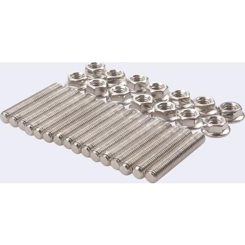 16Pcs Stainless Exhaust Manifold Stud Kit High Quality And Durable For Ford 4.6 & 5.4 Liter V8 Can Be Used For 2 Manifolds