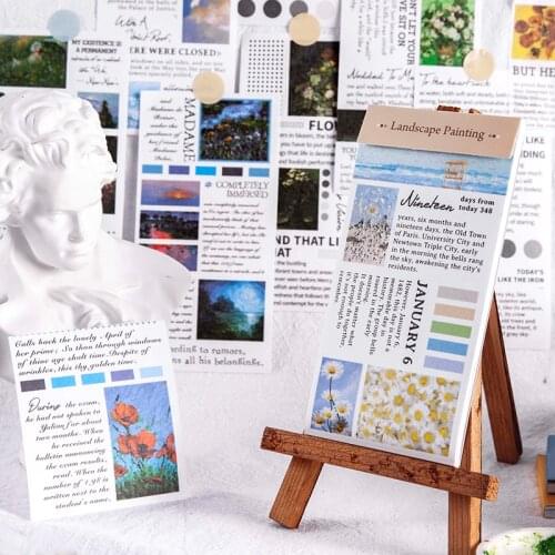 20 pcs Landscape Painting Natural Scenery Stationery Stickers Aesthetic Travel Book Cute Craft Diary Ablum Journal Scrapbooking