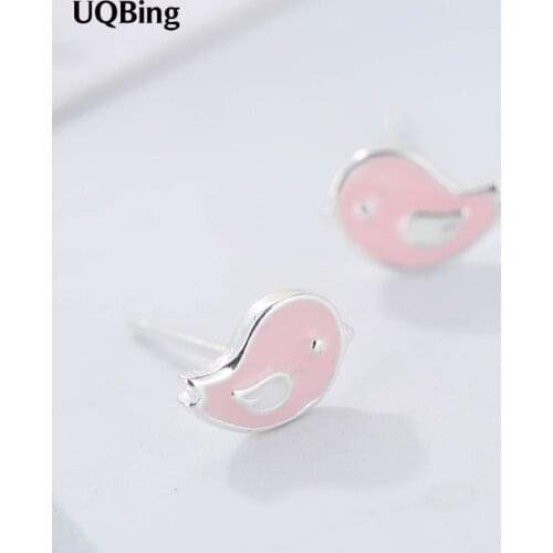 2018 Fashion 925 Sterling Silver Bird Stud Earrings Jewelry Pendientes Brincos Fashion Jewelry