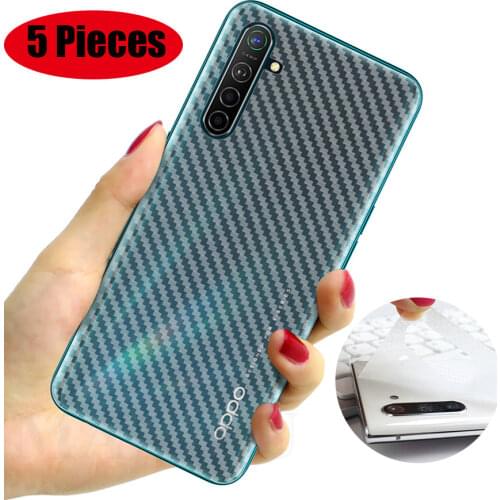 5Pcs 3D Carbon Fiber Back Film for OPPO Realme GT 5G 6 Pro Full Cover Guard Screen Protector Realme 8 7 6 5 XT X2 Pro A5 A9 2020