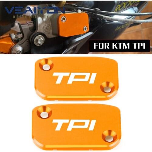 Motorcycle Accessories TPI Pitbike CNC Front Clutch Fluid Reservoir Cover Cap For KTM 150 250 300 EXC XC-W TPI 250 300 XC TPI