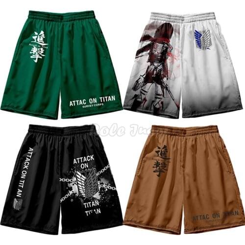 Anime Attack on Titan Cosplay Shingeki No Kyojin Pants Japanese Anime Cosplay Suspenders Ackerman Costume Casual Beach Pants