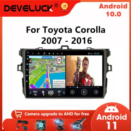 Android 10 2din Car Radio For Toyota Corolla E140/150 2007- 2016 GPS Navigation Carplay Android AUTO Multimedia Video Player DVD
