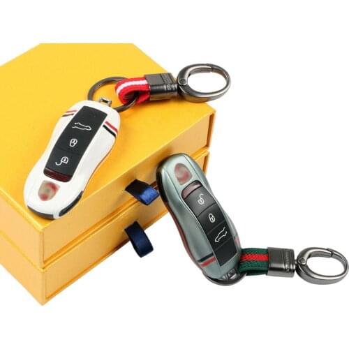 Kwaks Car Key Case Compatible for Porsche Panamera 971 Cayenne 9YA Macan 911 718 Boxster Key Holder Car Key Cover