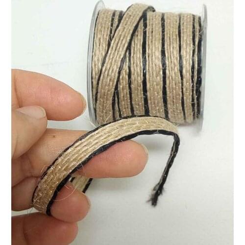 Edges black straw color cord, Shir rope meter