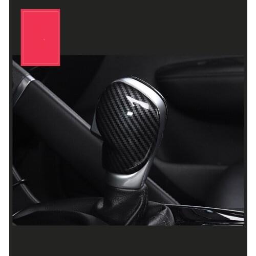 For Renault Koleos QM6 Kadjar 2017 2018 Carbon Fibre look gear shift knob cover sticker