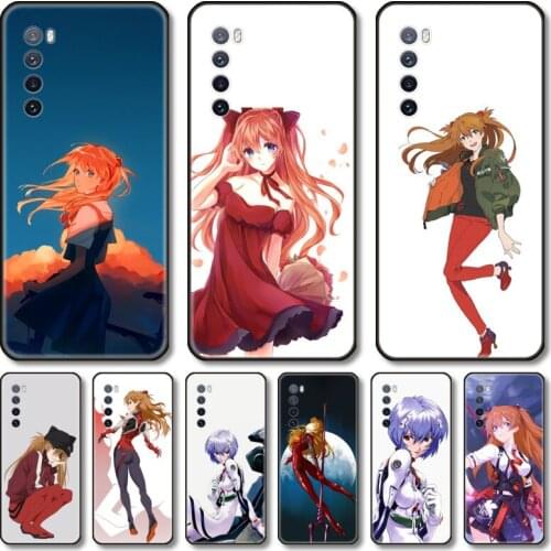 EVA anime japan Phone Case For Huawei Nova 2 3 4 5 6 7 8 SE i E Pro Lite black cell shell