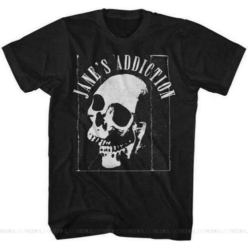 Janes Addiction PERRY Farrell JAW BREAKER SKULL Alternative Rock Band T-Shirt Cotton Short Sleeve Tee Shirt