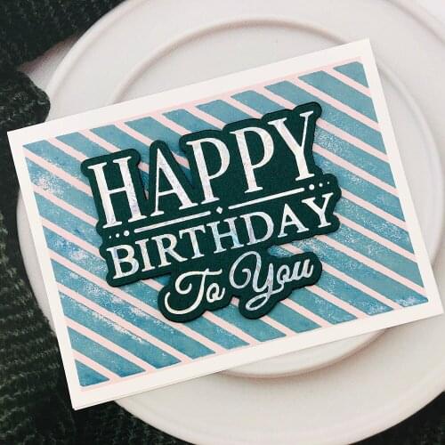 Hot Foil Plate Die Set Happy Birthday To You DIY Scrapbooking Paper Craft Handmade Card Punch Art Alinacraft