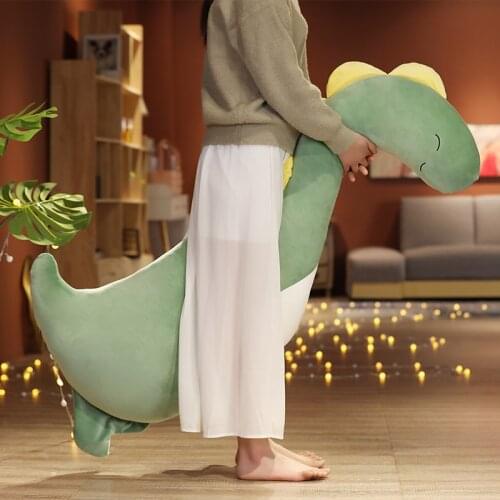 Kawaii Stuffed Animal Plush Toy Cute Goose Dinosaur Soft Pillows Yellow Duck Plushies Doll Comfort Nordic Home Decor Gift