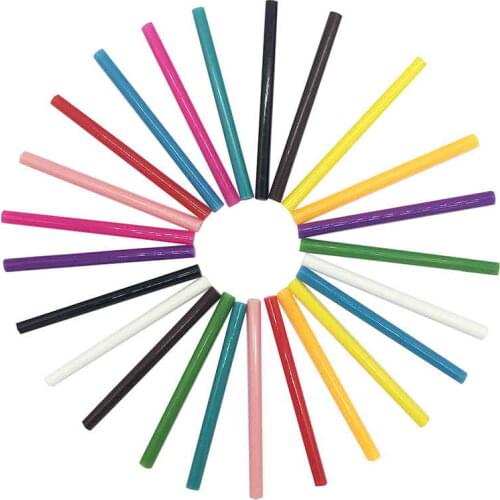24pcs 7mm*100mm Hot Melt Glue Stick Electric Heating Tool Small Glue Gun Craft Phone Album Art Toy Hand Repair Adhesive Sticks