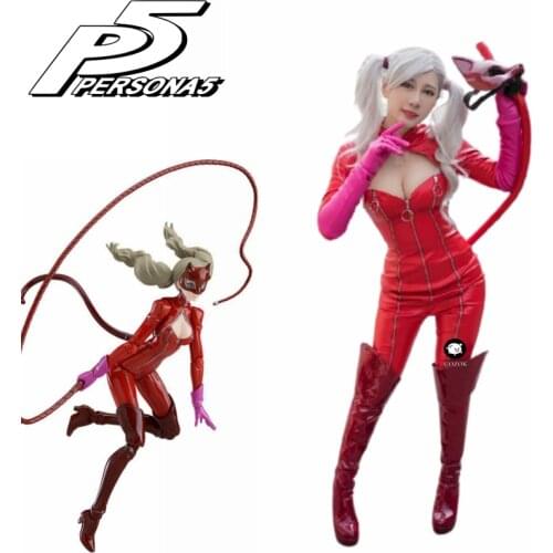 Persona 5 Anne Takamaki Panther Red Tights Cosplay Costume Women Girls Halloween Carnival Costumes
