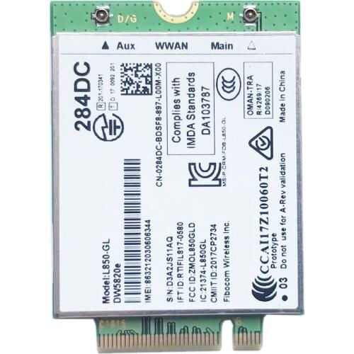 DW5820E L850-GL LTE 4G Card Module 0284DC 284DC for Dell Laptop 3500 5400