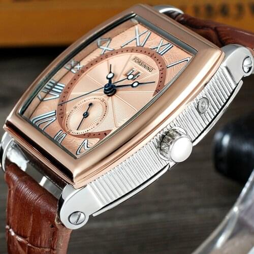 Relogio Masculino Forsining Mens Watches Square Watch Men Luxury Brand Automatic Mechanical Watch Male Clocks Man Wristwatches