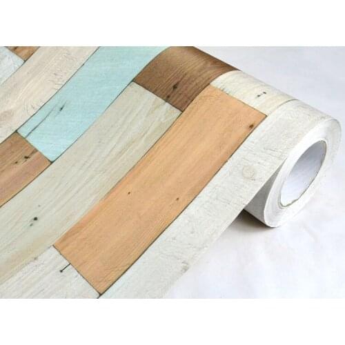 New solid wood effecting wallpapers waterproof film self-adhesive wallpapers kitchen sticker