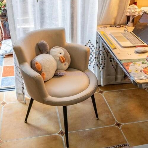 Nordic Dining Chair Modern Simple Luxury Home Dormitory Student Back Leisure Bedroom Makeup Desk Computer Chair