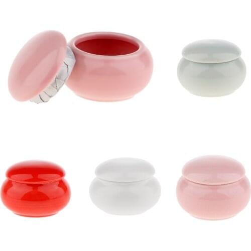 Portable 12G / 12ML Ceramic Cosmetic Containers Jars for Creams