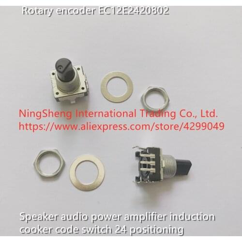 Original new 100% import rotary encoder EC12E2420802 speaker audio power amplifier induction cooker code switch 24 positioning