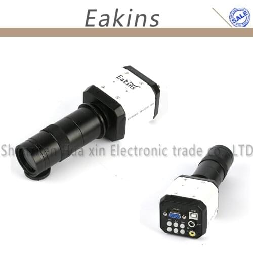 3 In 1 Industry Cmos CCD AV USB VGA Electronic Digital Microscope Camera +100X C-Mount Lens
