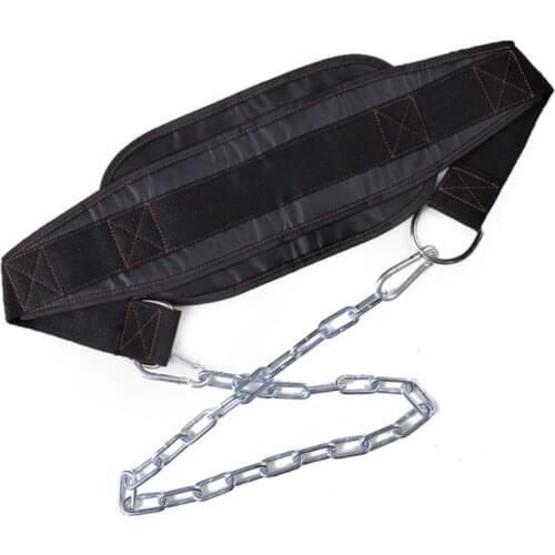 Weight Lifting Dip Belt With Chain Strength Pull up Gym Equipment Dumbbells Fitness Bodybuilding Crossfit Powerlifting Accessory