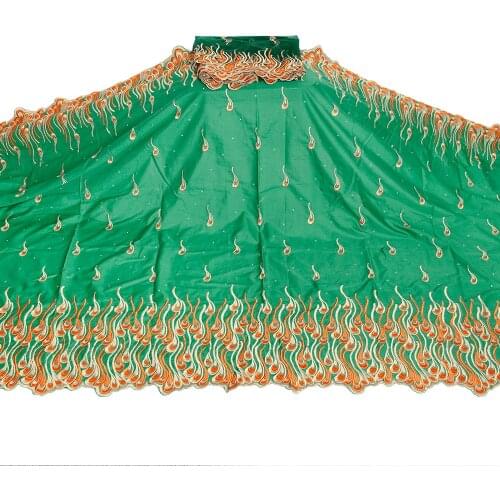 Tissus Africain Broderie Embroidered 100% Cotton Sewing Accessories Materials Ankara Fabric Textile Telas Algodon 5+2 yards/lot