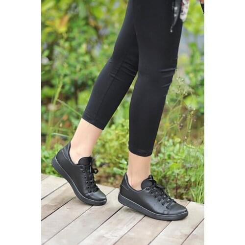 A1980-20Siyah Pink Potin Women Black Shoes A1980-20