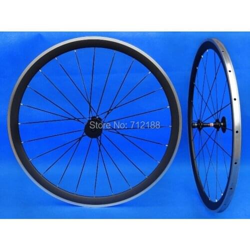 WS-CW023 carbon Matt Cycling Road bike Clincher wheelset 38mm Wheel Rim Alloy Brake Surface Side