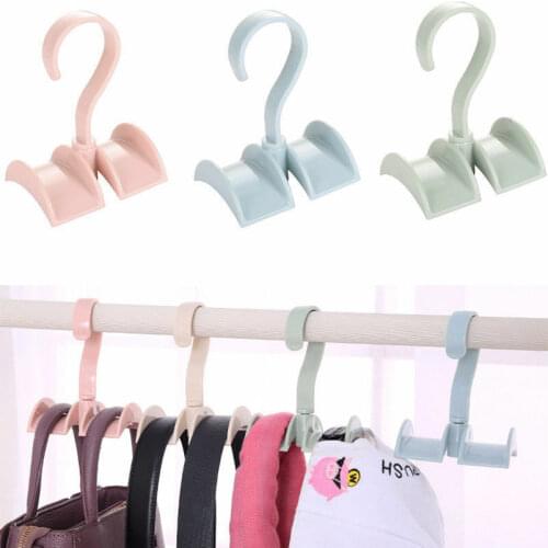 360-degree Rotation Closet Organizer Rod Hanger Handbag Storage Purse Hanging Rack Holder Hook Bag home organizer