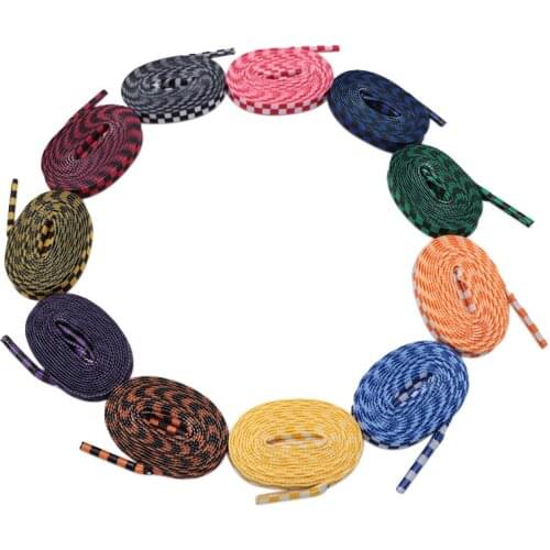 Weiou Official Laces 8MM Top Quality Heat Transfer Printing Lacet Checkered Pattern Flat Shoelace Sneaker Boot шнурки для обуви