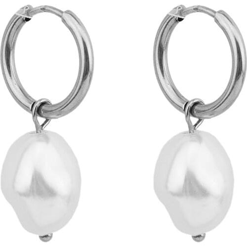 WOWTIGER Fashion Imitation pearls earring hip-hop Punk No Ear Hole Men Earring for women Female Jewelry gift Drop Shipping