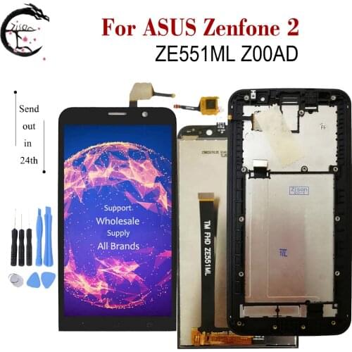 LCD With Frame For ASUS Zenfone 2 ZE551ML Z00AD LCD Full Display Screen Touch Panel Digitizer Assembly ZE551ML Zenfone2 Display