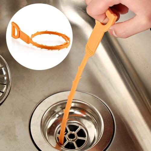 1pc Snake Shaped Sink Cleaner Bathroom Toilet Kitchen Drain Removes Clogged Hairs Cleaning Brush for Home Popular New