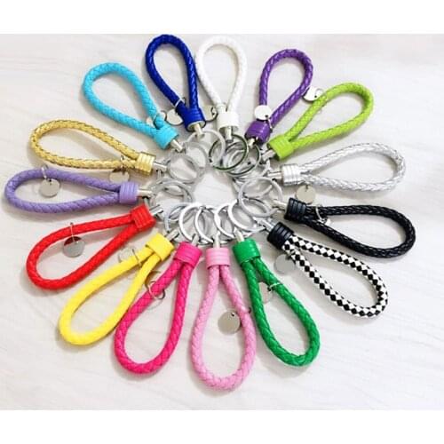 12pcs/lot Hand knitted leather key buckle Pendant lobster buckle DIY for Hanger key chain hanger lobster clasp pendant ornament