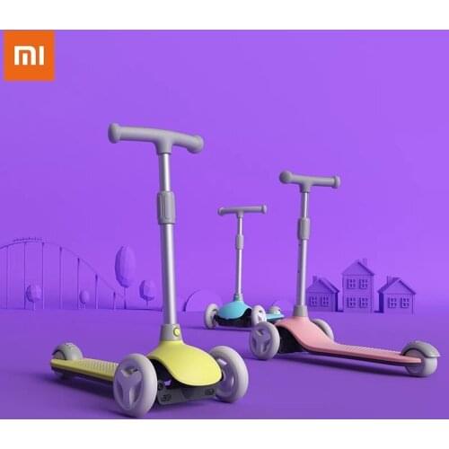 2021 XIAOMI MITU Children Scooter LED Light Height Adjustable 3-6 Years Old Kids Exercise Balance Ability Childs Outdoor Toys