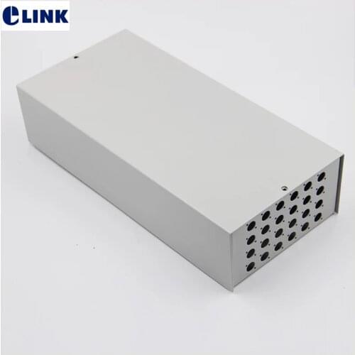 24 cores FTTH FC blank terminal box SPCC 24 ports FC fiber optic patch panel FTTX distribution box Beige ELINK 1.0mm thickened