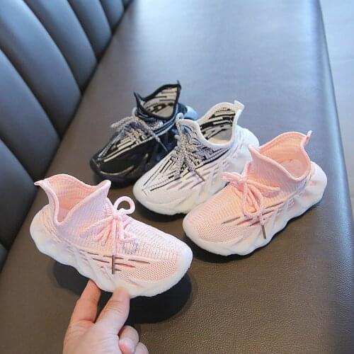 Size 26-36 New Children Shoes Kids Sneakers Fashion Breakable Non-slip Mesh Boys Girls Running Sneakers Baby Toddler Shoes ZC201