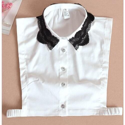 Fashion false shirt collar chiffon Vest shirt fake collar removable collares sweetie cool blouse newly design black white neck