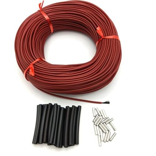 6K 1K 2K 3K Heating Cable High Quality Thicker Silicone Rubber Carbon Fiber Heating Cable Heating Wire DIY Heating Products