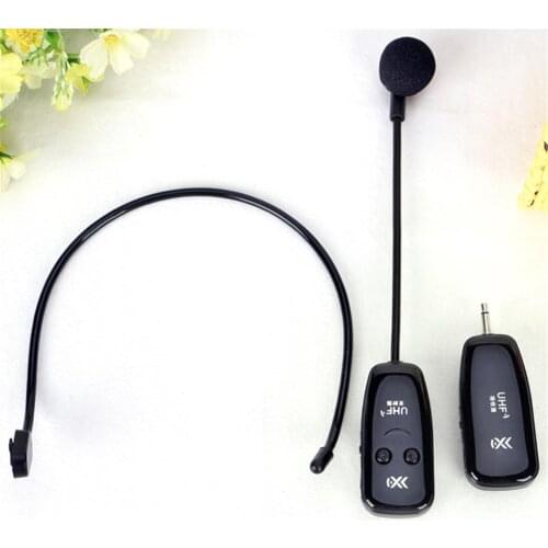 New 2 in 1 Handheld UHF Wireless Microphone Professional Head-Wear Mic Volume Amplifier for Speech Teaching