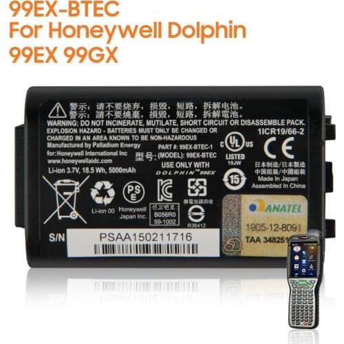 Original Replacement Battery 99EX-BTEC For Honeywell Dolphin 99EX 99GX Authentic Battery 5000mAh