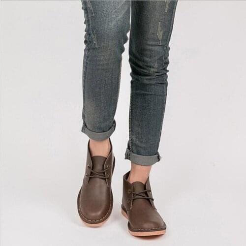 Autumn and Winter New Mens Leather Boots, Casual Mens Leather Boots, Casual Lace-up Mens Shoes, Western Boots Men Shoes