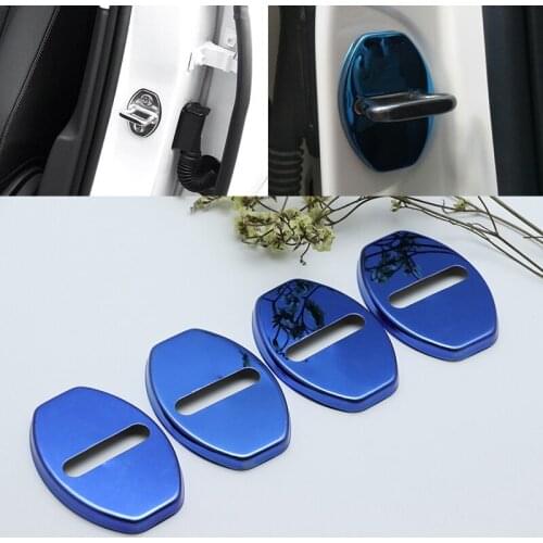 Excellent Stainless Steel Door Lock Buckle Protective Cover Auto Case for Volkswagen T-ROC T ROC 2017 2018 2019 Car Styling