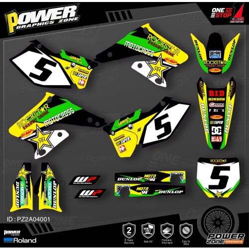 PowerZone Custom Team Graphics Decals Stickers Kit For SUZUKI Decal 2004 2005 2006 RMZ 250 001