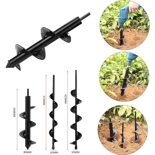 Garden Auger Spiral Drill Bit Roto Flower Planter Bulb HEX Shaft Drill Auger Yard Gardening Bedding Planting Hole Digger Tool