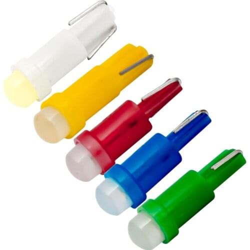 100Pcs W3W W1.2W T5 W2X2.6d 3D COB LED Car Board Instrument Panel Lamp Auto Dashboard Warming Indicator Wedge Light Bulb 100X