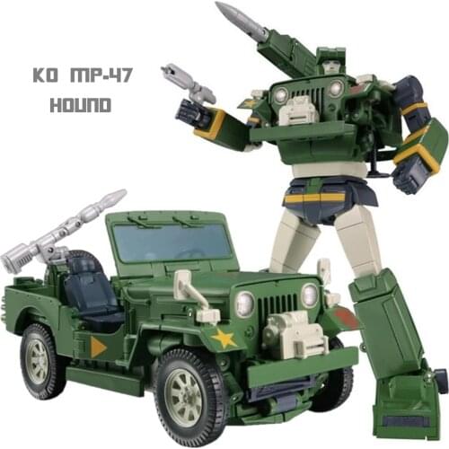 TKR Transformation Masterpieces MP47 MP-47 Hound Inspector KO Version MP Proportion Green Jeap G1 Action Figure Robot Toys
